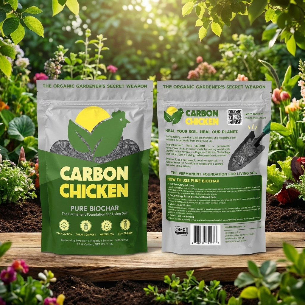 Carbon Chicken Pure Biochar- 1 Gal. Pouch